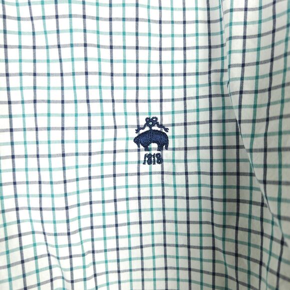 Brooks Brothers Red Fleece Men 2XL XXL White Plaid Long Sleeve Button Down Shirt - Picture 2 of 8